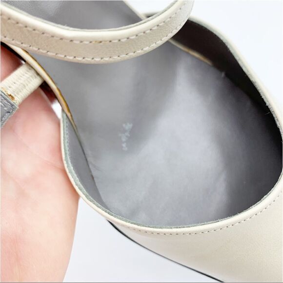 Bally Switzerland Winter White Strappy Snipped‎ Toe Sculptural Heels Sz 6 NEW - Picture 11 of 12